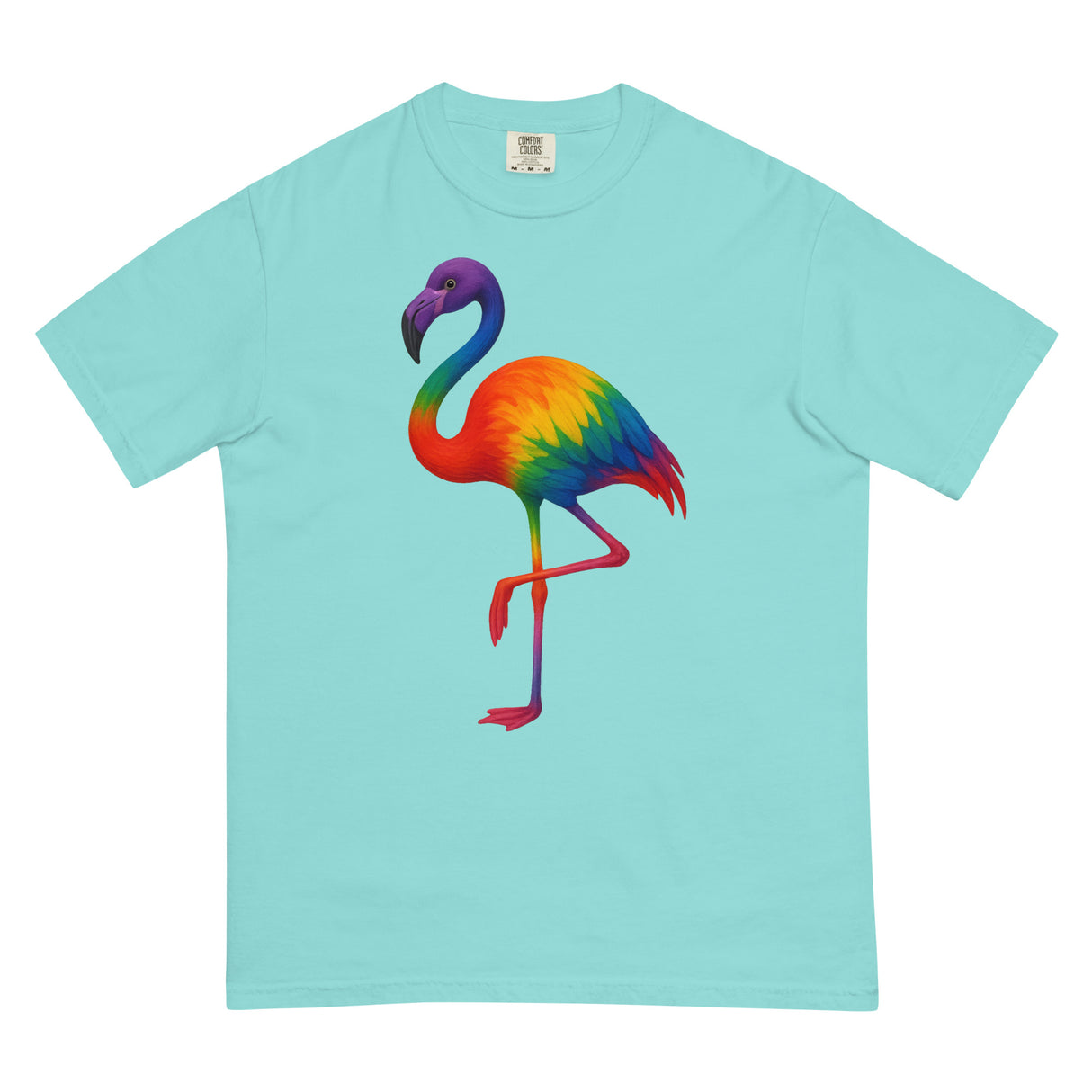 Pride Flamingo (Boxy Tee)-Boxy T-Shirt-Swish Embassy