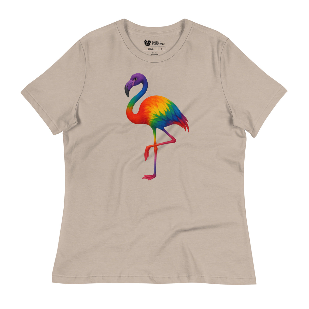 Pride Flamingo (Women's Relaxed T-Shirt)-Women's T-Shirts-Swish Embassy