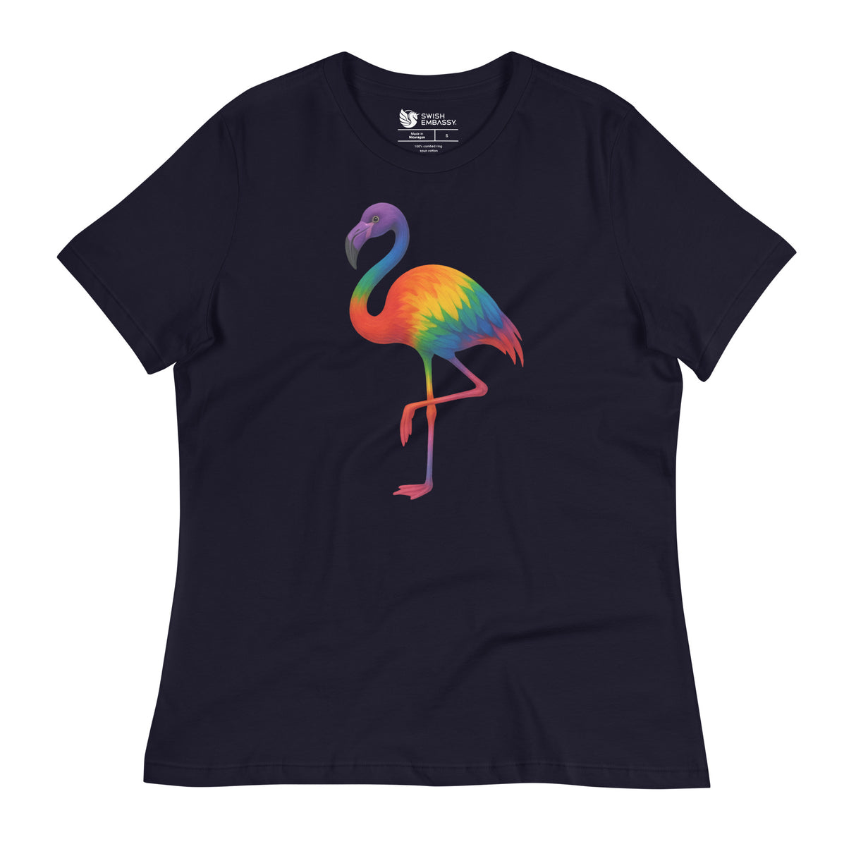 Pride Flamingo (Women's Relaxed T-Shirt)-Women's T-Shirts-Swish Embassy