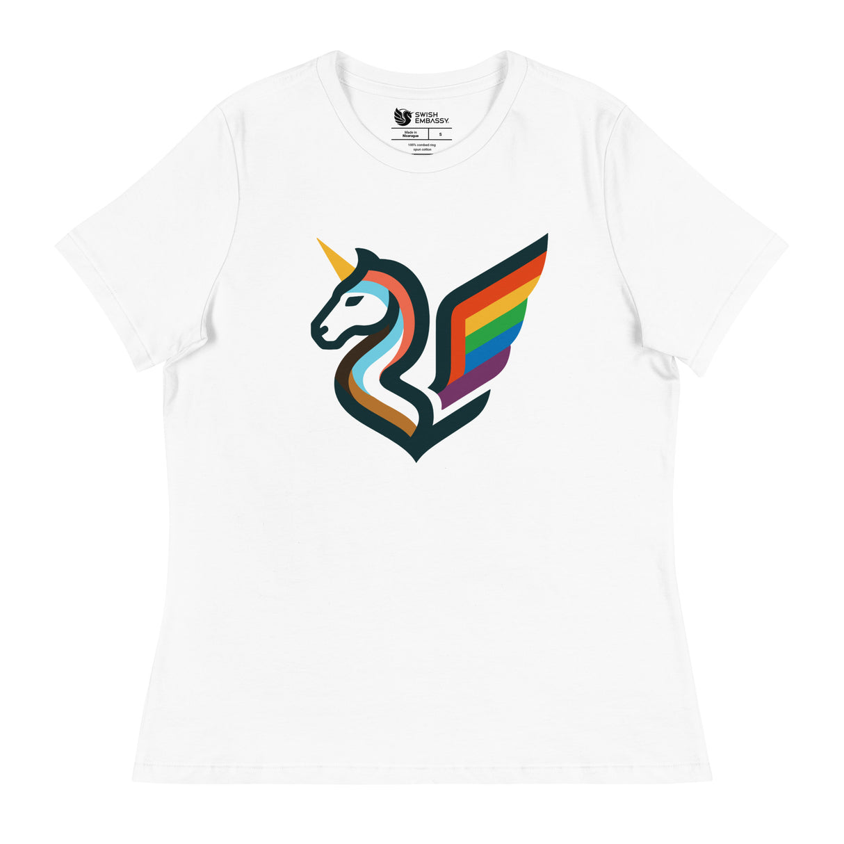 Pride Swishmark (Women's Relaxed T-Shirt)-Women's T-Shirts-Swish Embassy