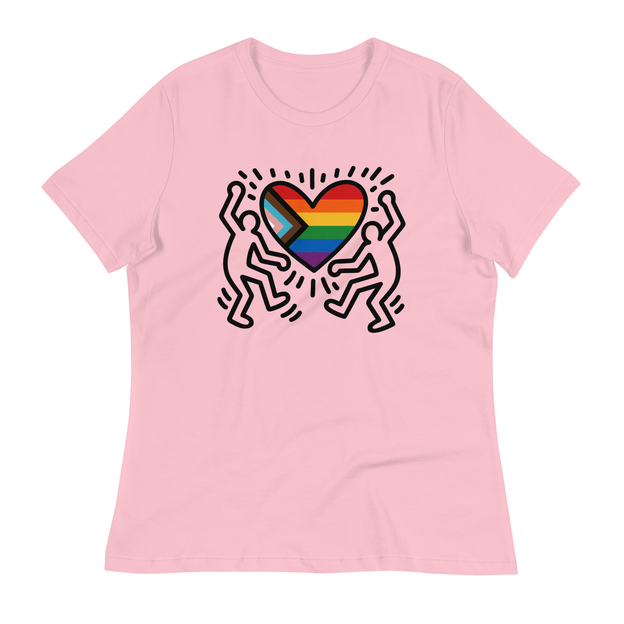 Progress Pride Figures (Women's Relaxed T-Shirt)-Women's T-Shirts-Swish Embassy