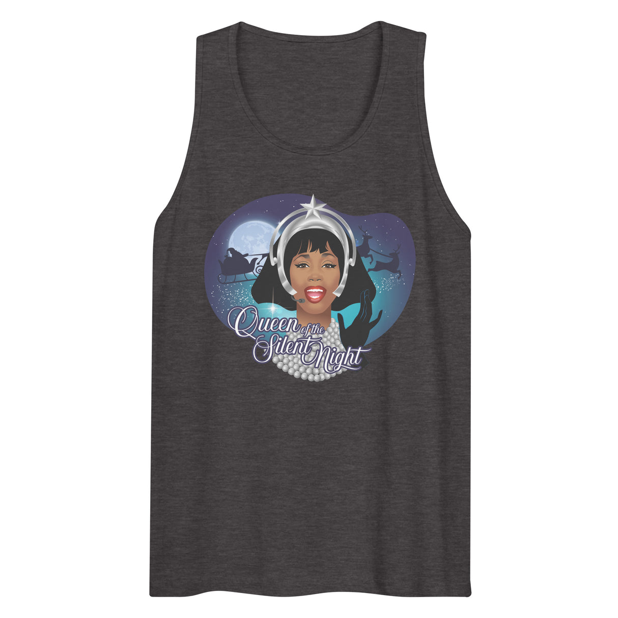 Queen of the Silent Night (Tank top)-Christmas Tank Tops-Swish Embassy
