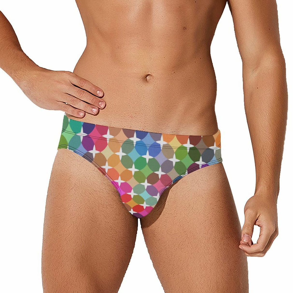 Rainbow Star (Swim Briefs)-Swim Briefs-Swish Embassy