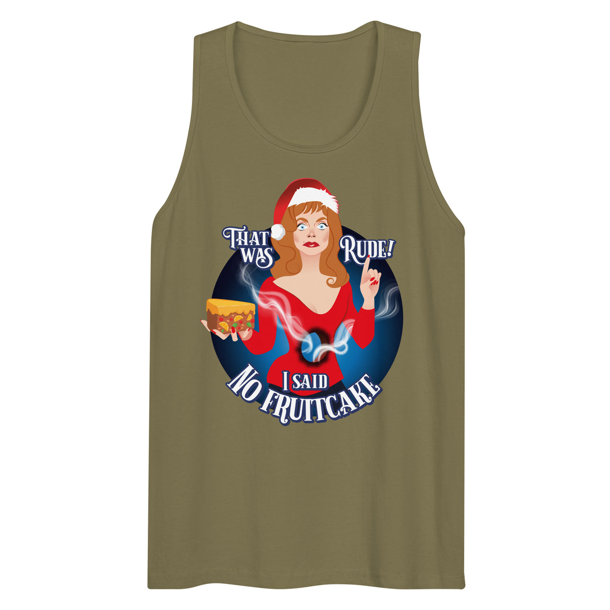 Rude Fruitcake (Tank top)-Christmas Tank Tops-Swish Embassy