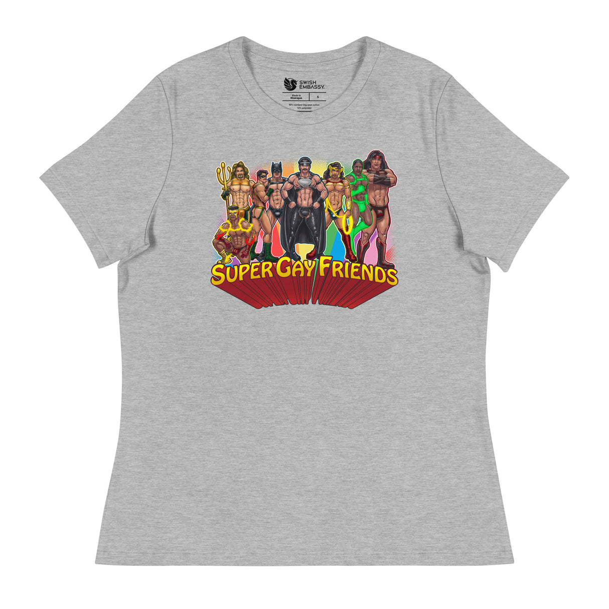 Supergay Friends (Women's Relaxed T-Shirt)-Women's T-Shirts-Swish Embassy