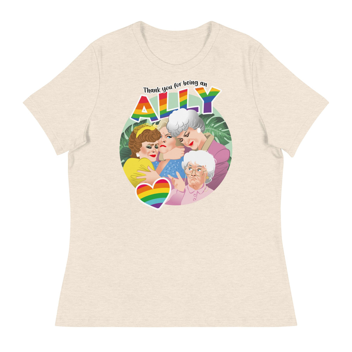 Thank You for Being an Ally (Women's Relaxed T-Shirt)-Women's T-Shirts-Swish Embassy