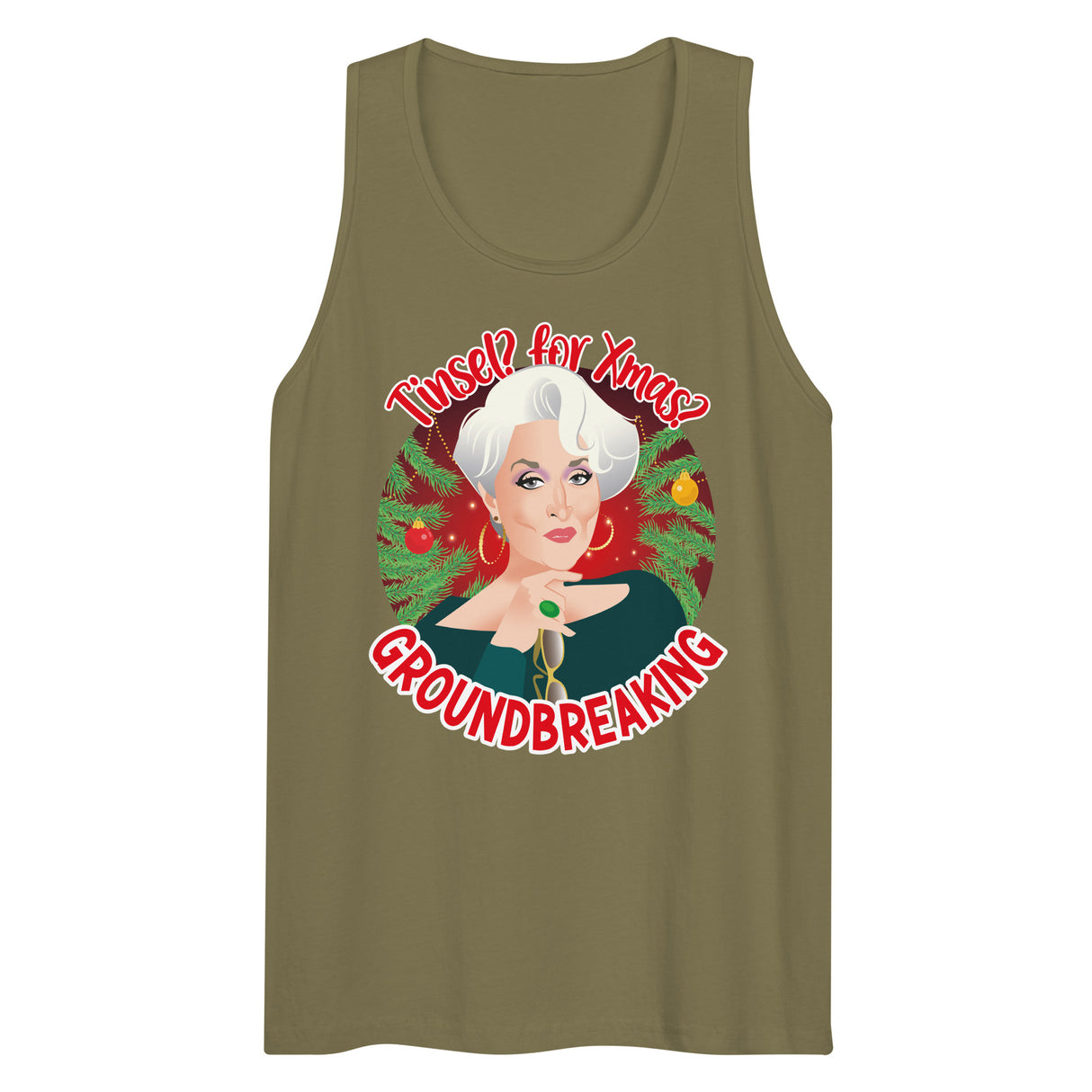 Tinsel for Xmas? Groundbreaking (Tank Top)-Tank Top-Swish Embassy