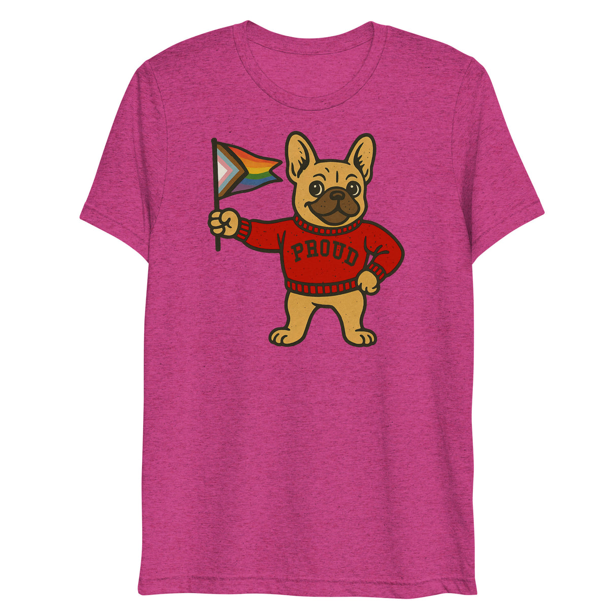 Varsity Pride Puppy (Triblend)-Triblend T-Shirt-Swish Embassy