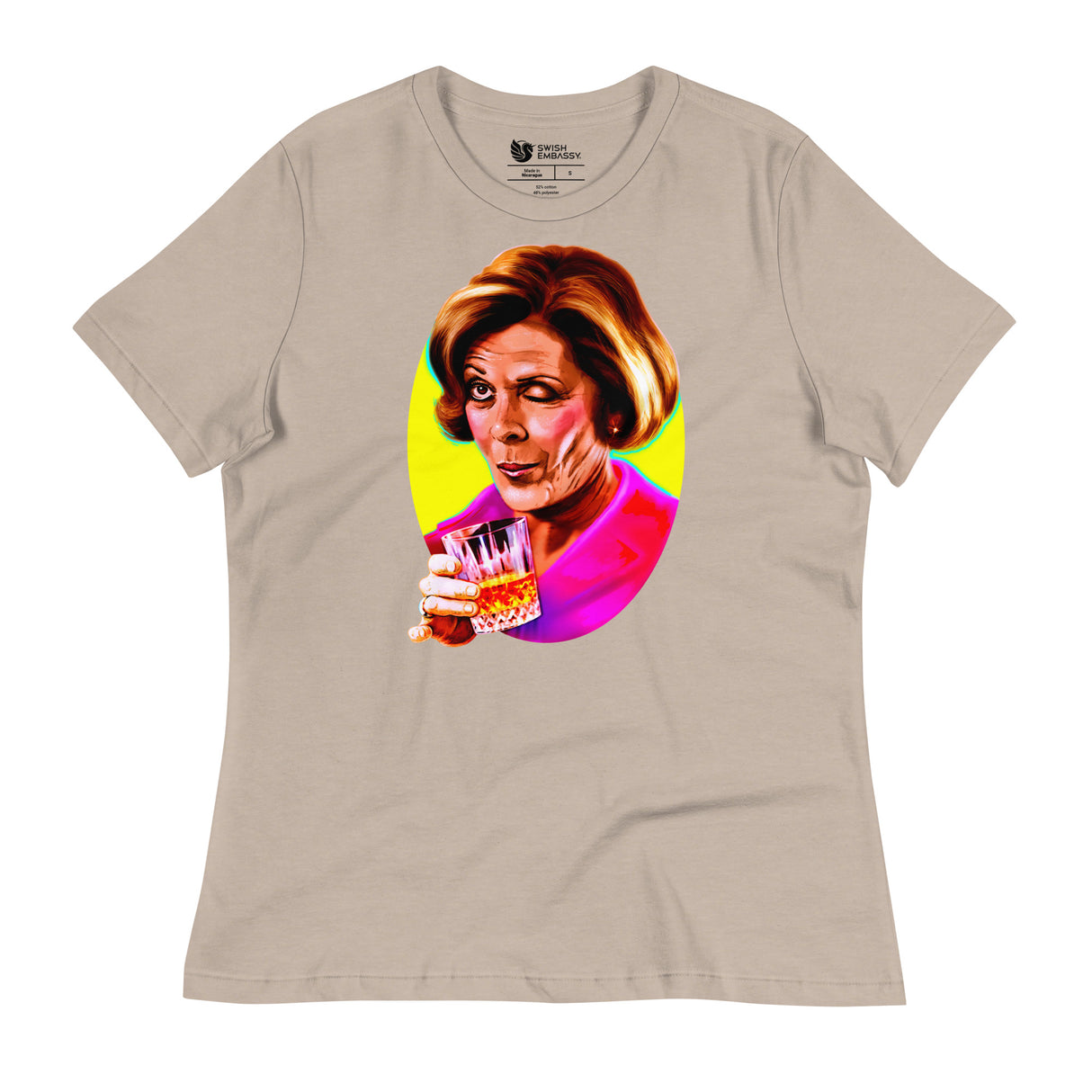 Wink and Drink (Women's Relaxed T-Shirt)-Women's T-Shirts-Swish Embassy