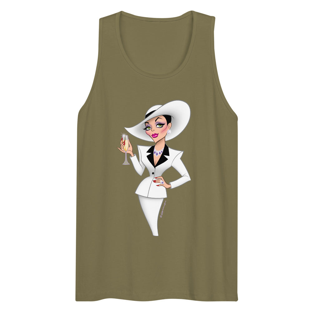 Champagne & Shoulder Pads (Tank Top) - Military Green