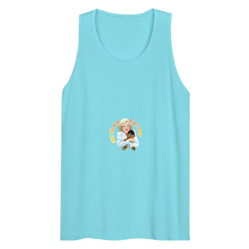 This Bear is Just Right (Tank Top) - Pacific Blue