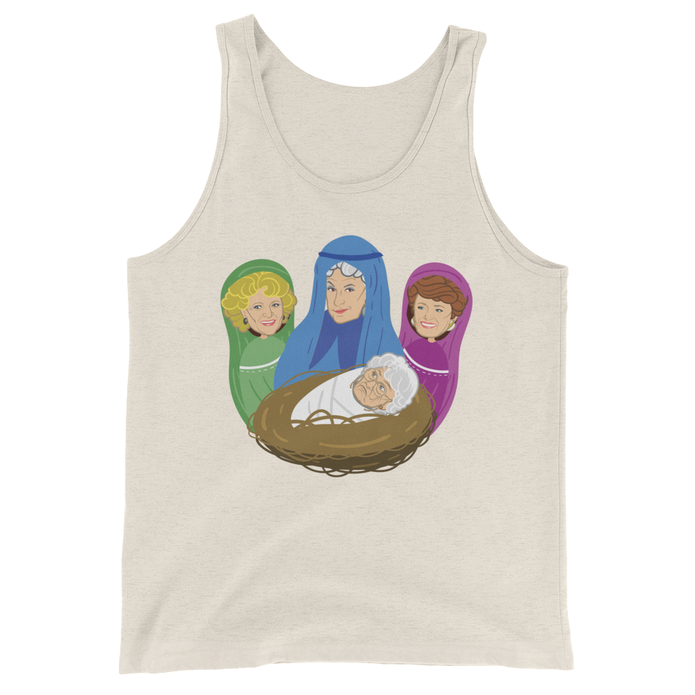 Birth of Cheesecake (Tank Top)-Christmas Tank Tops-Swish Embassy