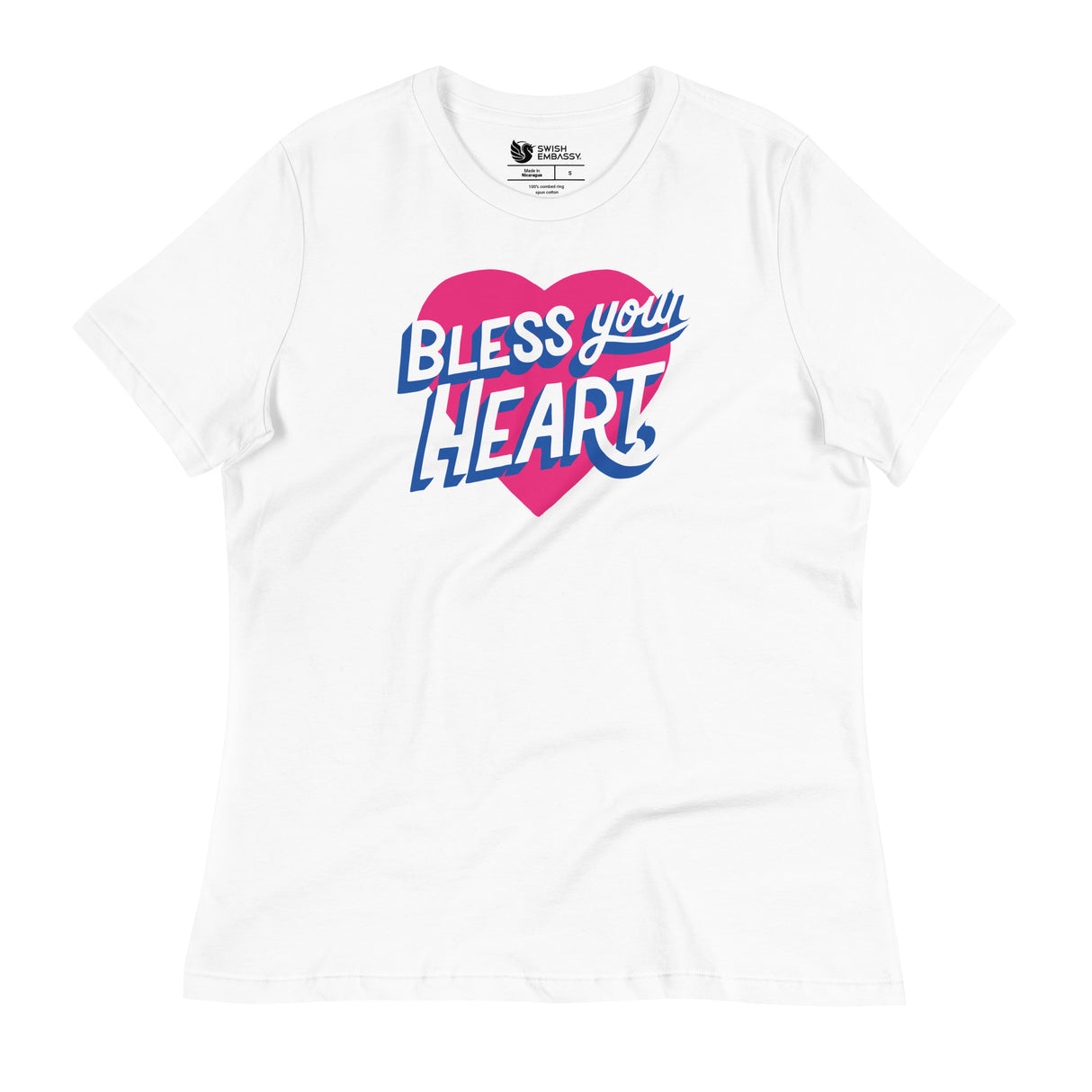 Bless Your Heart (Women's Relaxed T-Shirt)-Women's T-Shirts-Swish Embassy