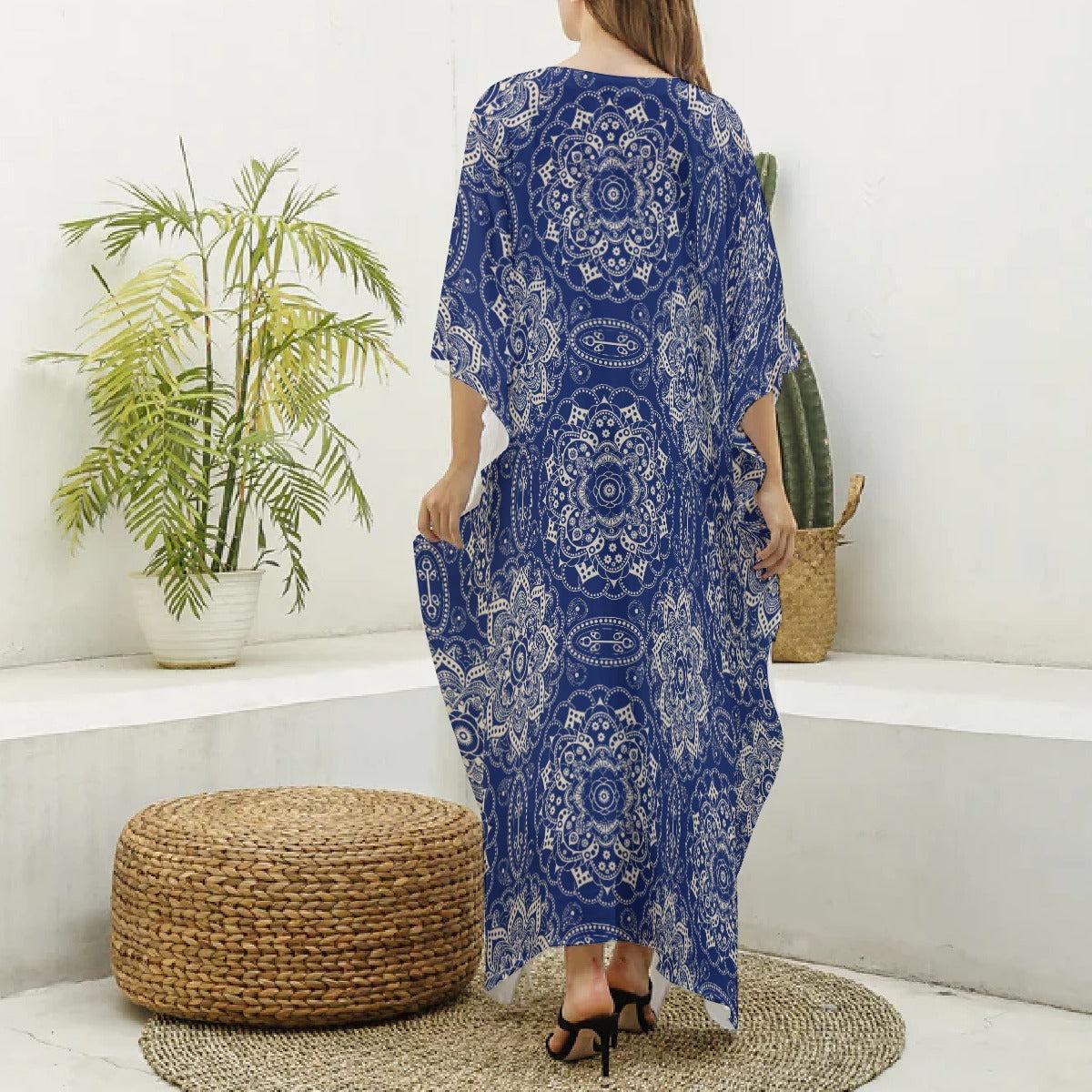 Blue Mendala (Kaftan)-Kaftan-Swish Embassy