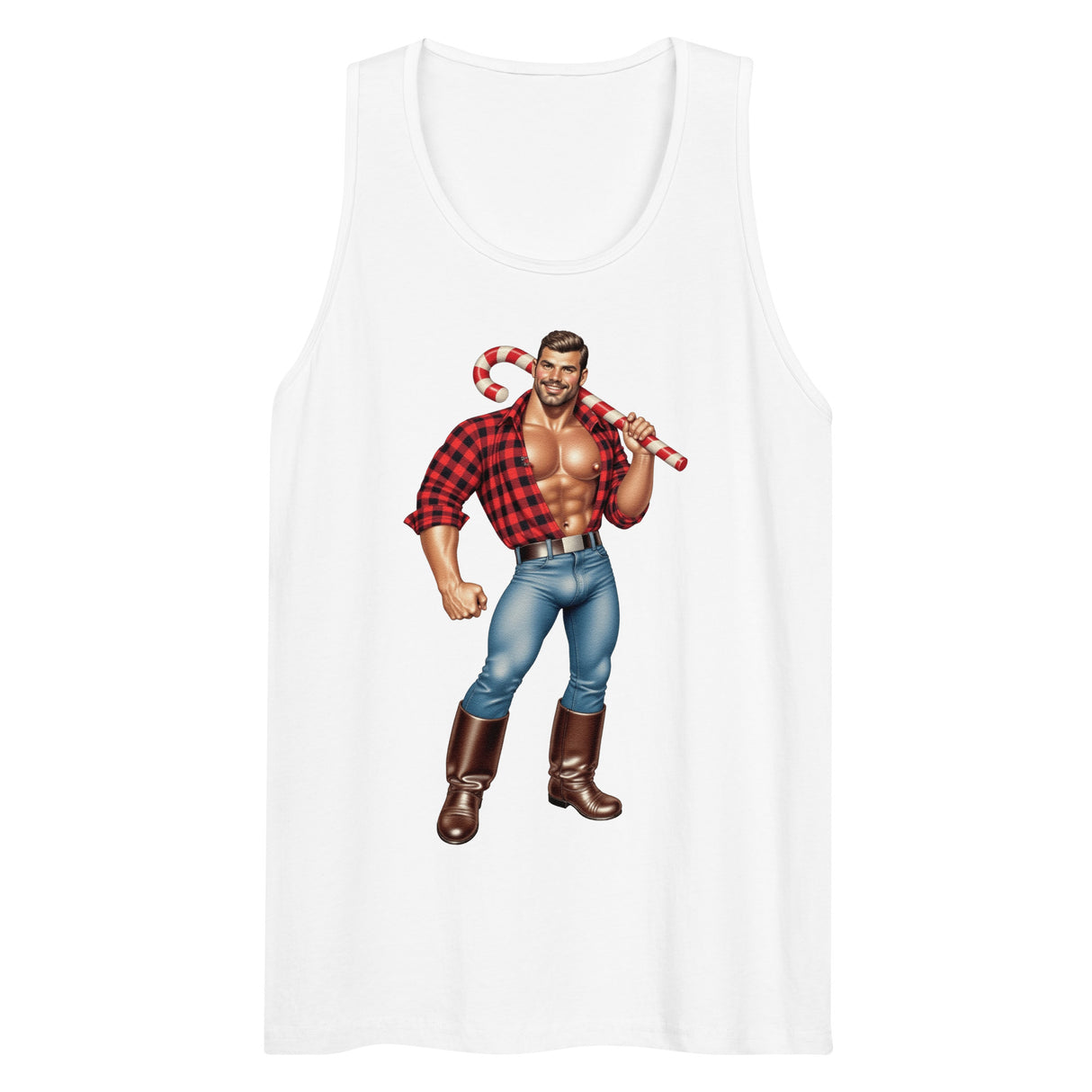 Candy Man (Tank top)-Christmas Tank Tops-Swish Embassy