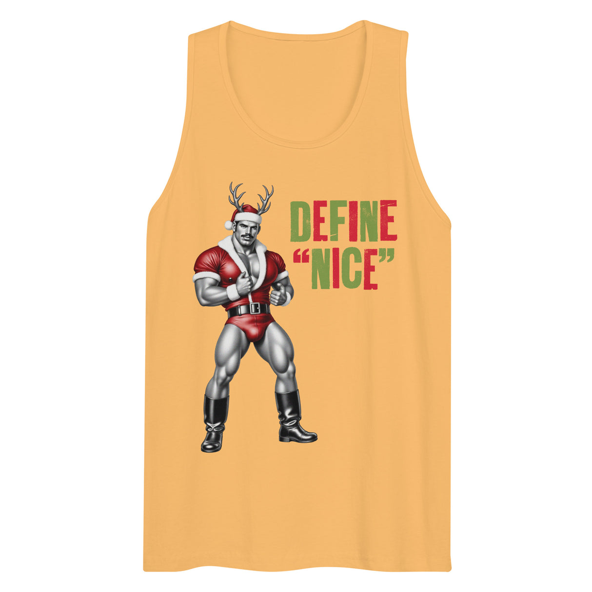 Define Nice (Tank top)-Christmas Tank Tops-Swish Embassy