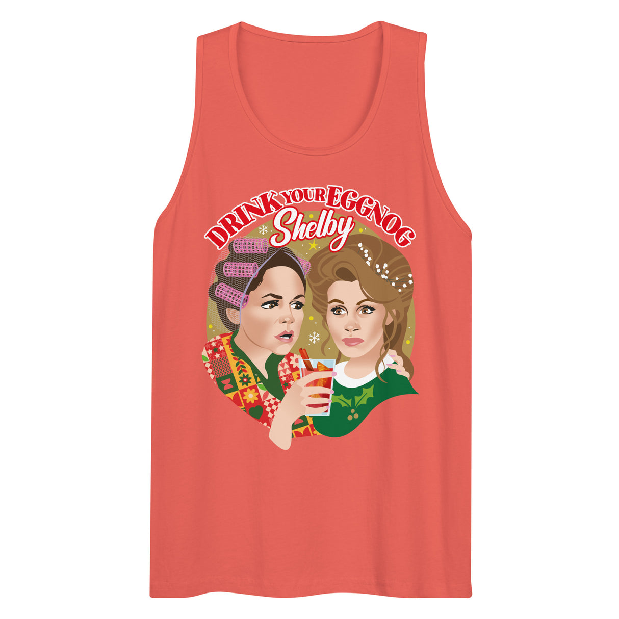 Drink Your Eggnog Shelby (Tank Top)-Christmas Tank Tops-Swish Embassy