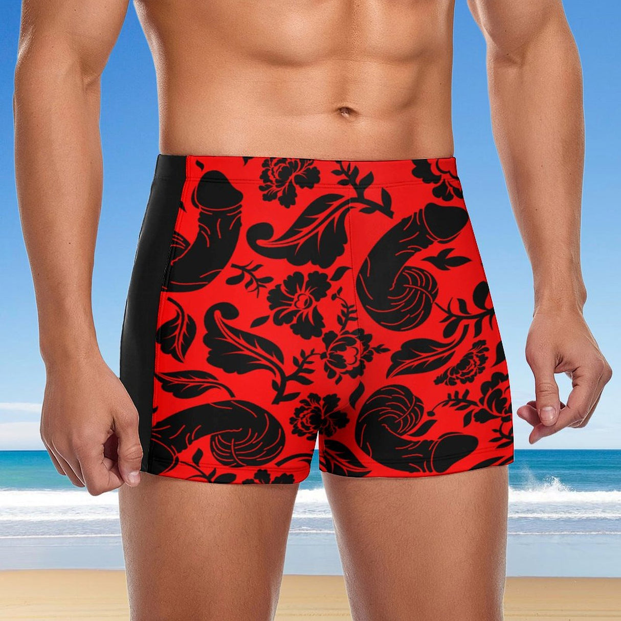 Floral Pecker (Square Cut Trunks)-Square Cut Trunks-Swish Embassy