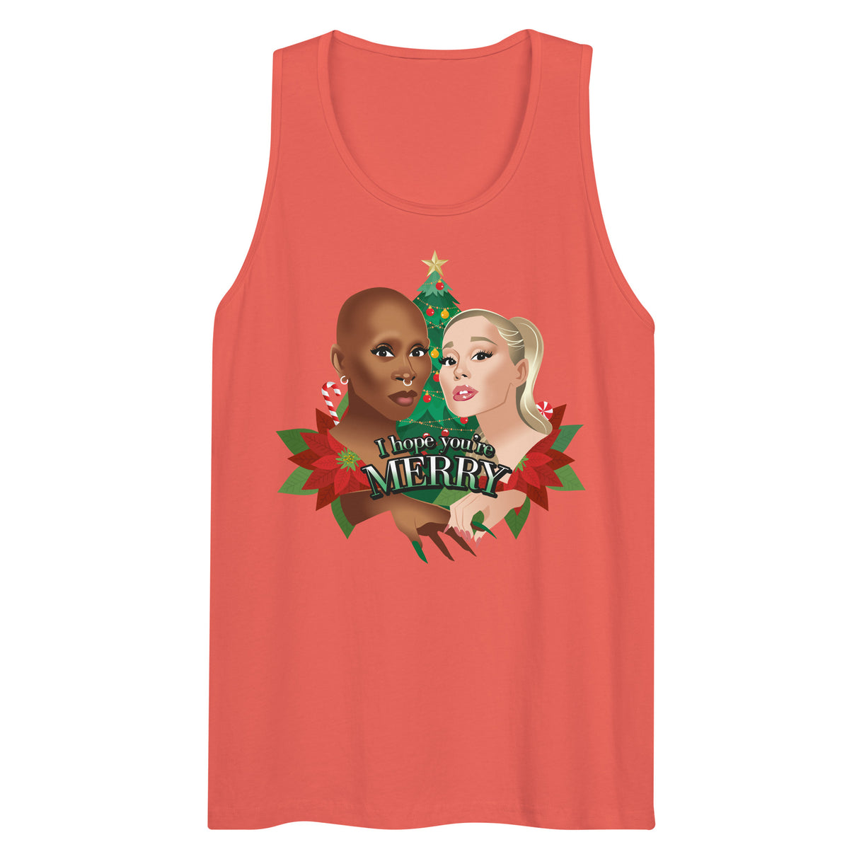 I Hope You're Merry (Tank top)-Christmas Tank Tops-Swish Embassy