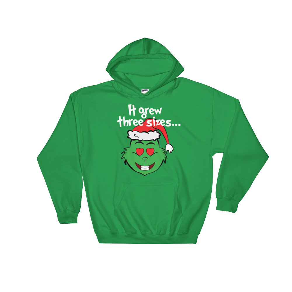 It Grew Three Sizes (Hoodie)-Christmas Hoodies-Swish Embassy