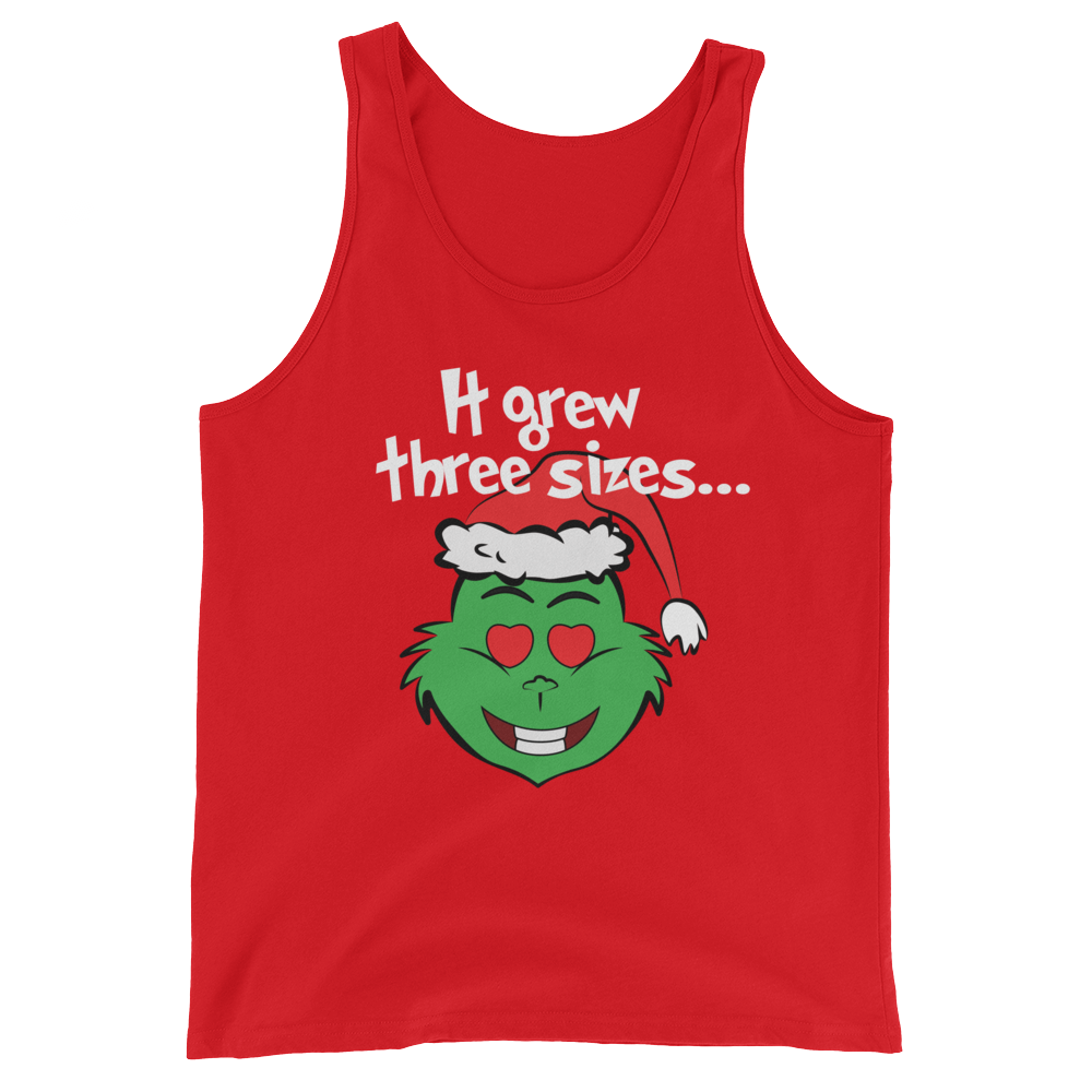 It Grew Three Sizes (Tank Top)-Christmas Tank Tops-Swish Embassy