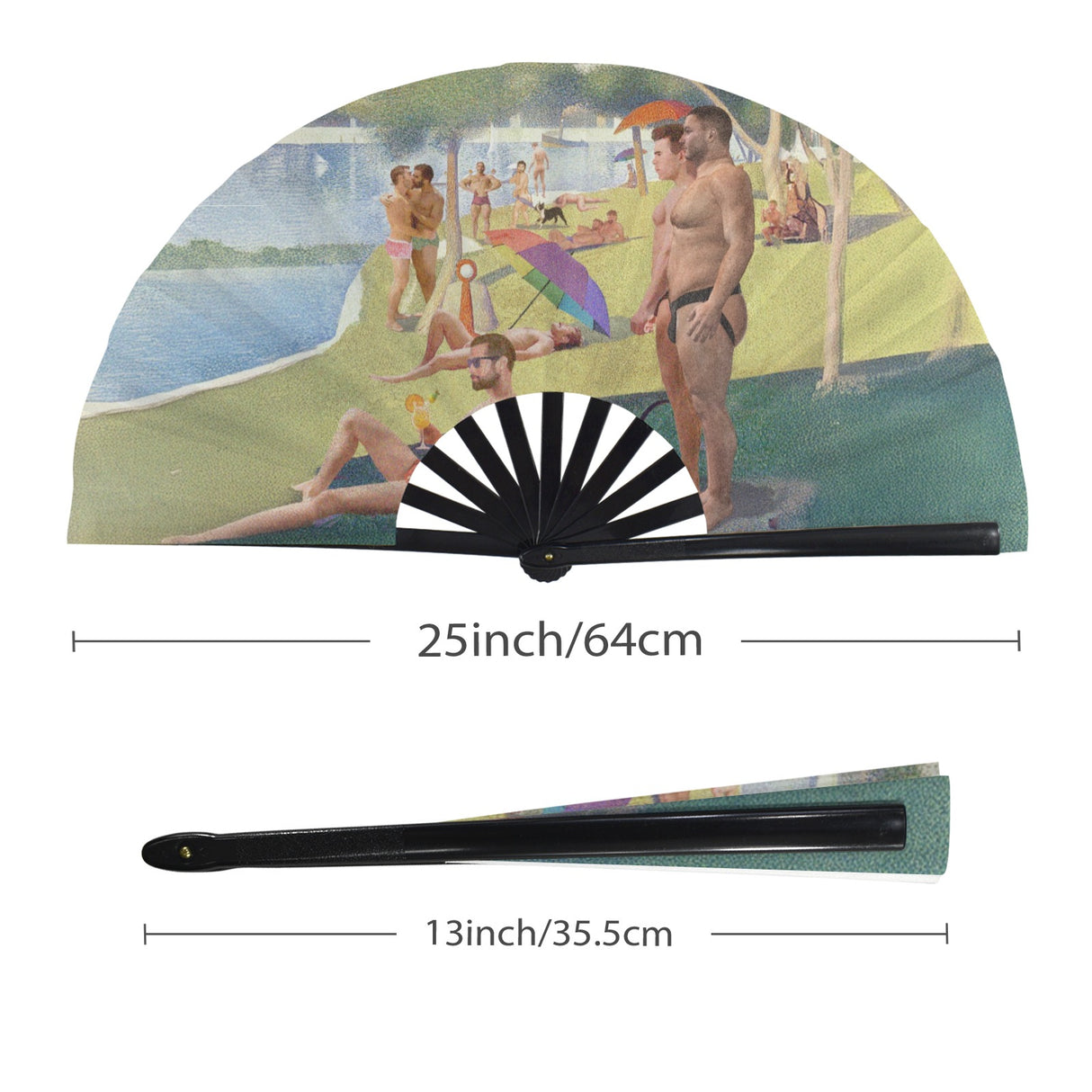 La Grande Jock (Folding Clack Fan)-Folding Fans-Swish Embassy