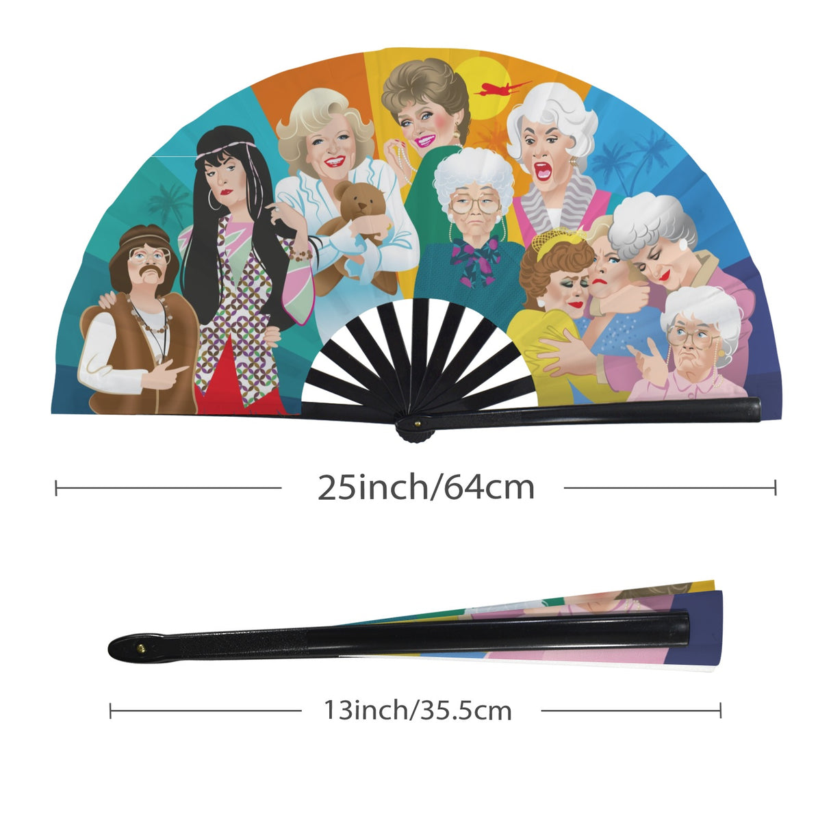 Miami is Nice (Folding Clack Fan)-Folding Fans-Swish Embassy