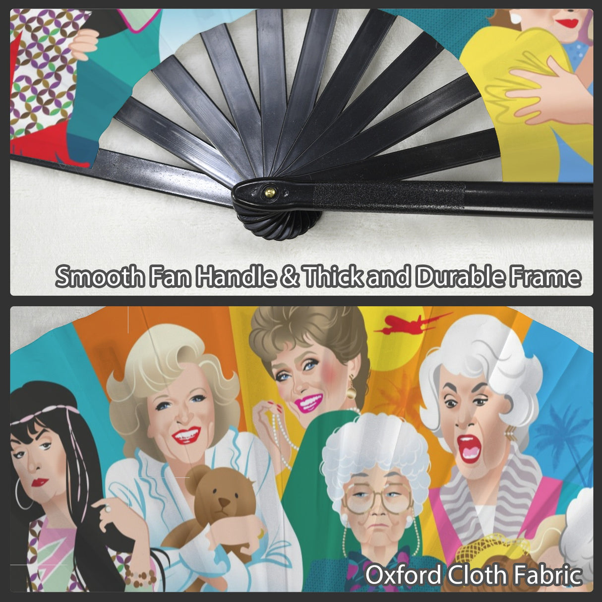 Miami is Nice (Folding Clack Fan)-Folding Fans-Swish Embassy