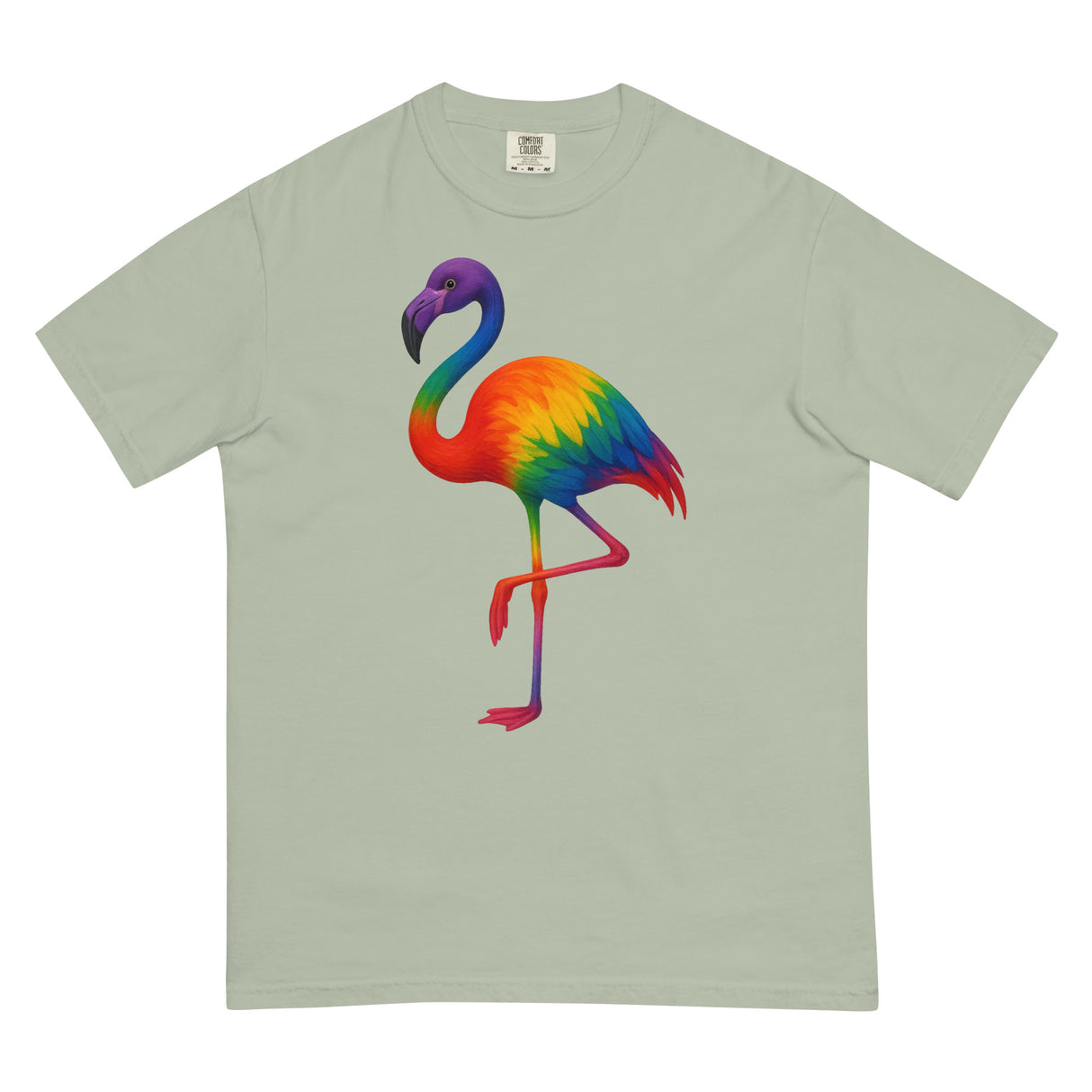 Pride Flamingo (Boxy Tee)-Boxy T-Shirt-Swish Embassy