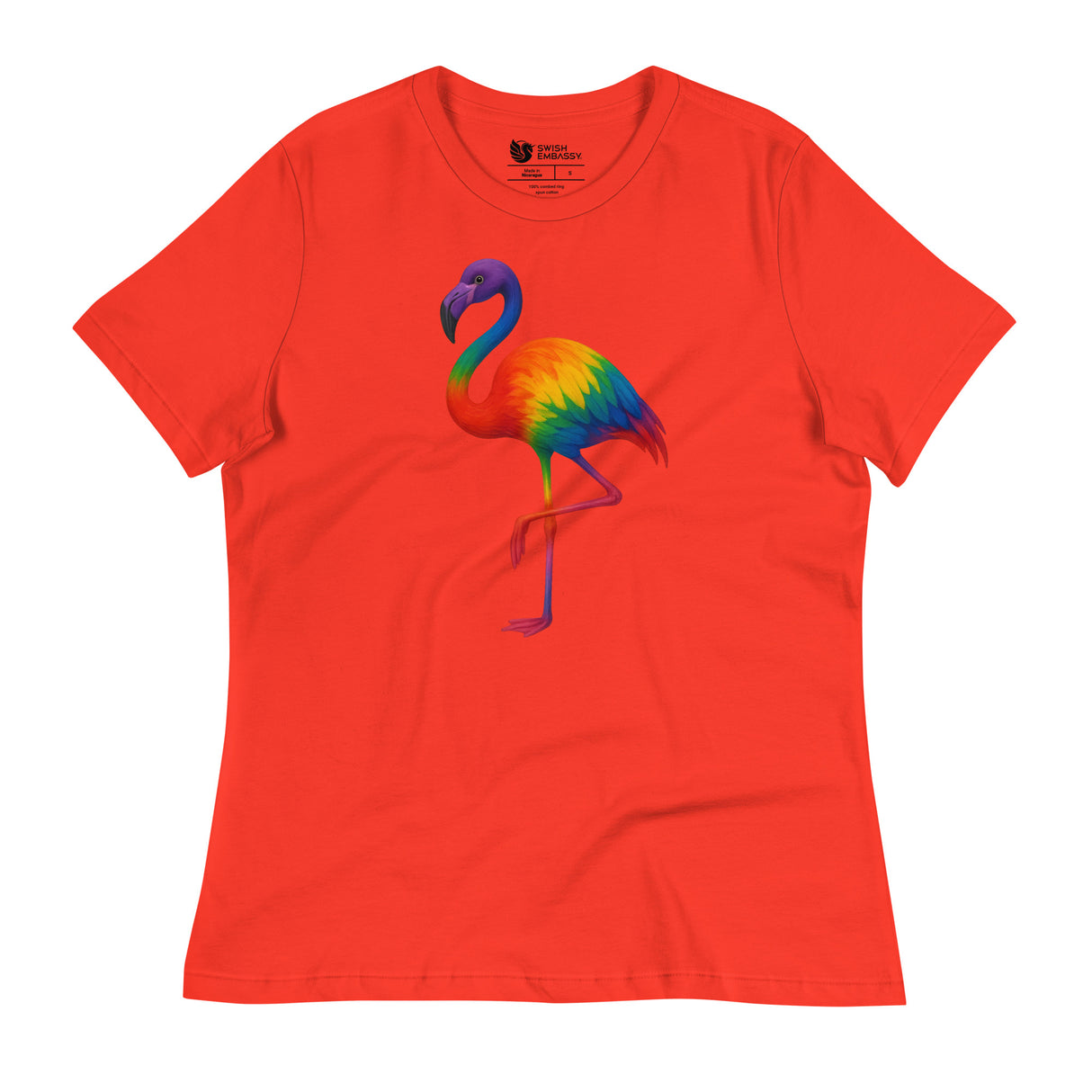 Pride Flamingo (Women's Relaxed T-Shirt)-Women's T-Shirts-Swish Embassy