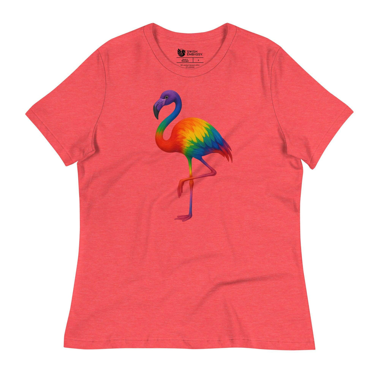 Pride Flamingo (Women's Relaxed T-Shirt)-Women's T-Shirts-Swish Embassy