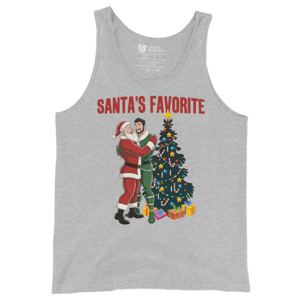 Santa's Favorite (Tank Top)-Christmas Tank Tops-Swish Embassy