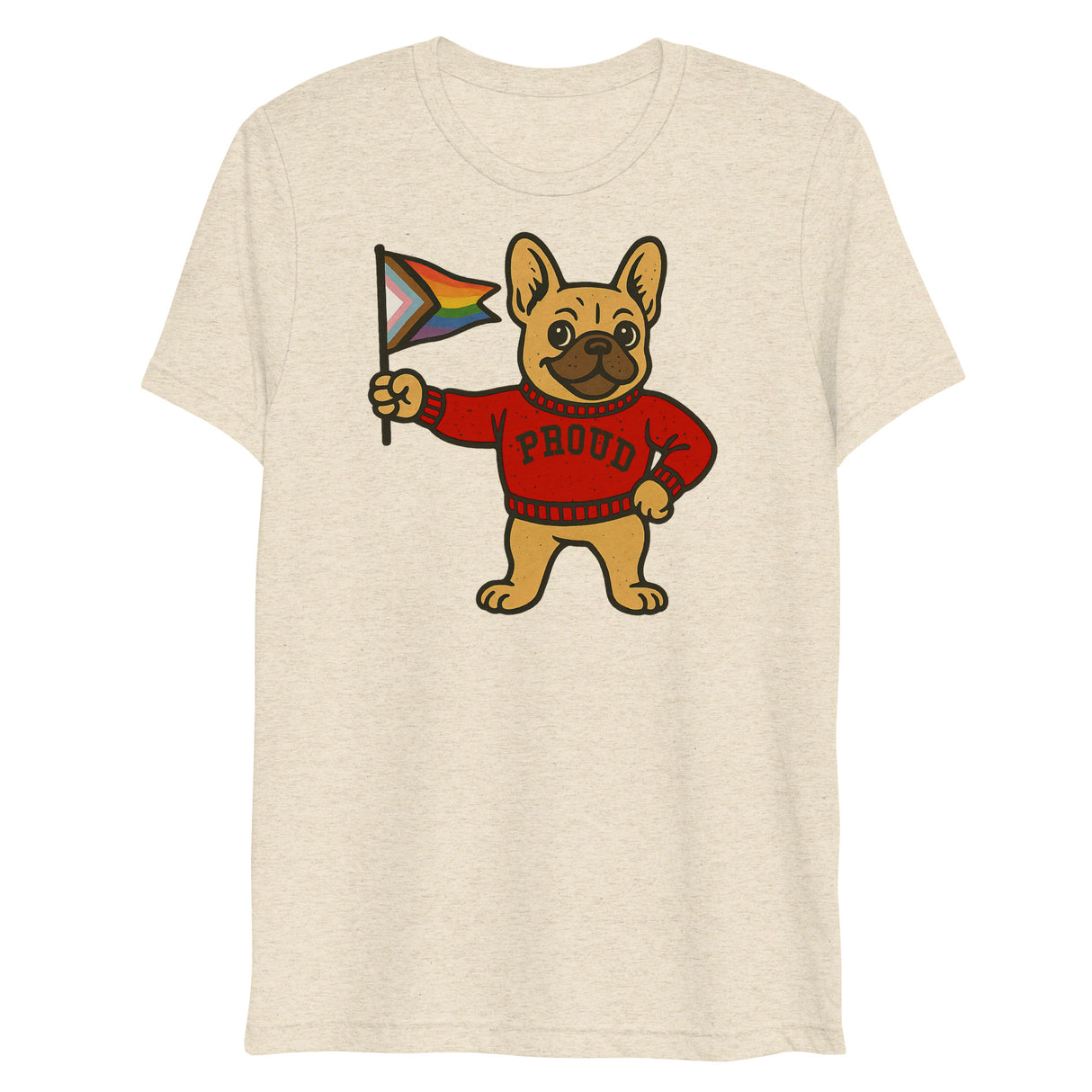 Varsity Pride Puppy (Triblend)-Triblend T-Shirt-Swish Embassy