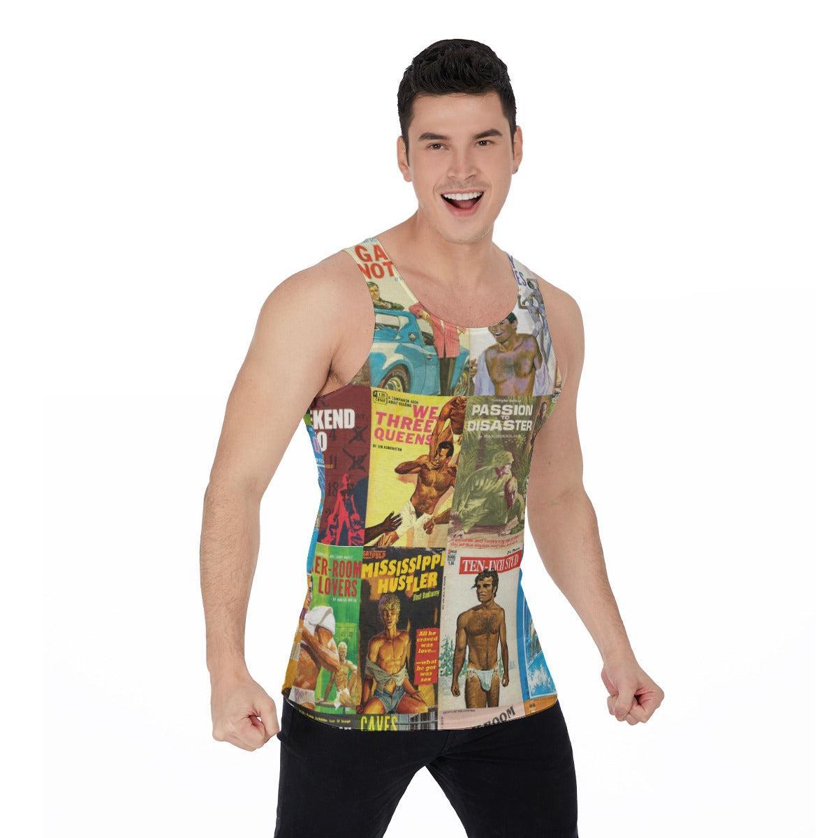 Vintage Gay Pulp (Allover Tank Top)-Allover Tank Top-Swish Embassy