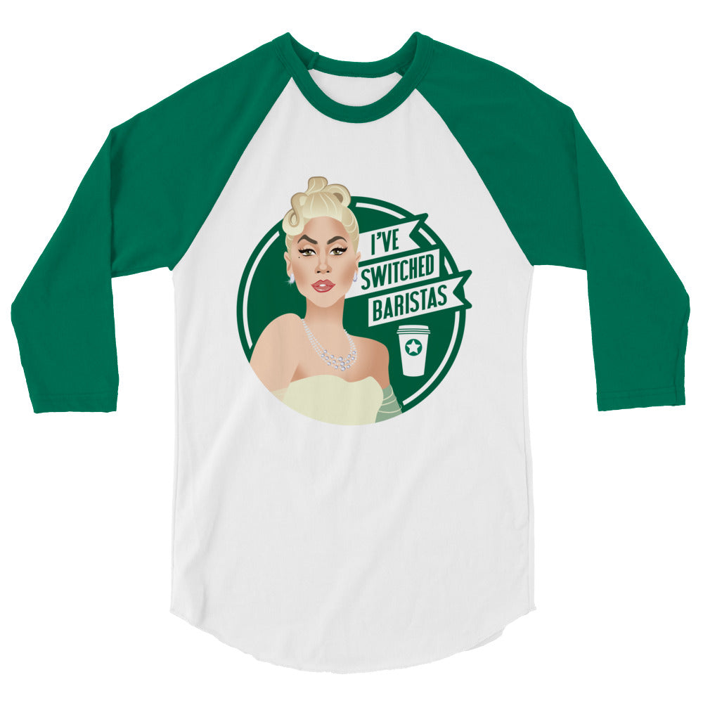 I've Switched Baristas (Raglan) - White/Kelly