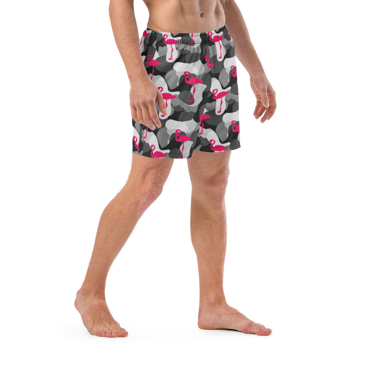 Battle Flamingo (Swim Trunks)-Swim Trunks-Swish Embassy