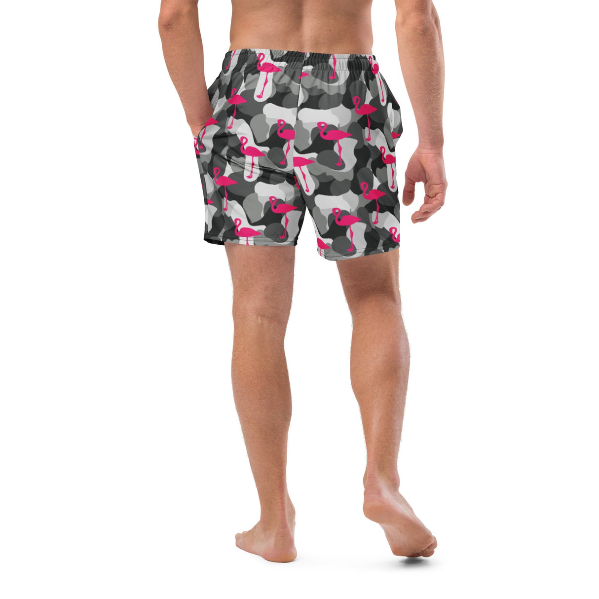 Battle Flamingo (Swim Trunks)-Swim Trunks-Swish Embassy