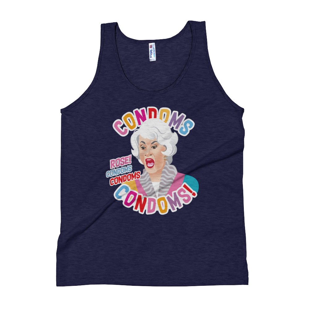 Condoms! (Triblend Tank Top)-Tank Top-Swish Embassy
