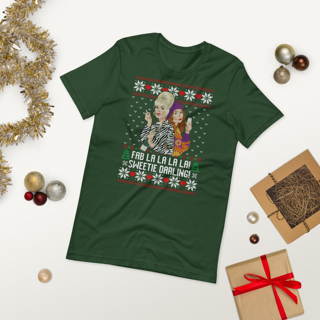 Fab La La La La (Ugly Christmas)-T-Shirts-Swish Embassy