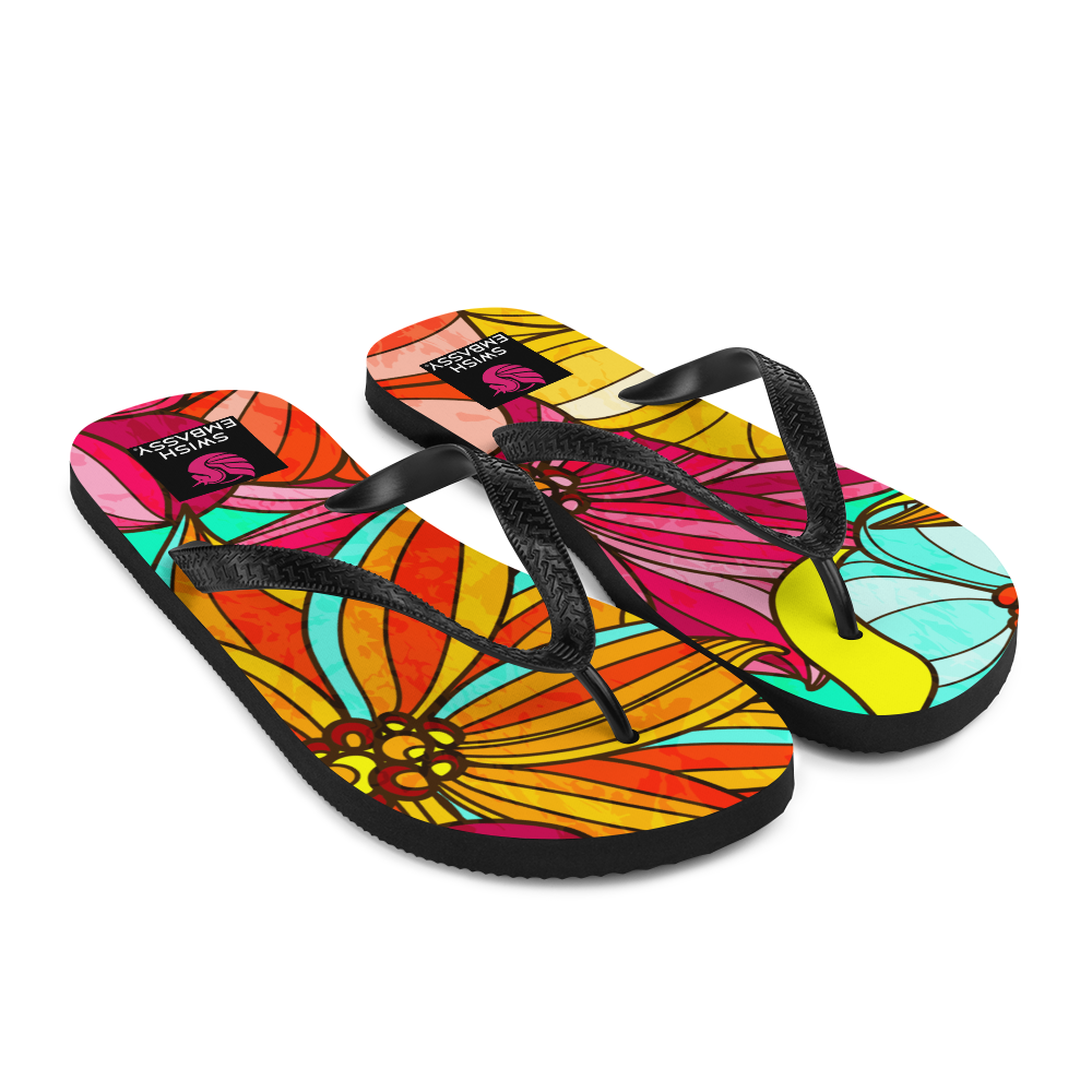 Festive Flower (Flip Flops)-Swish Embassy