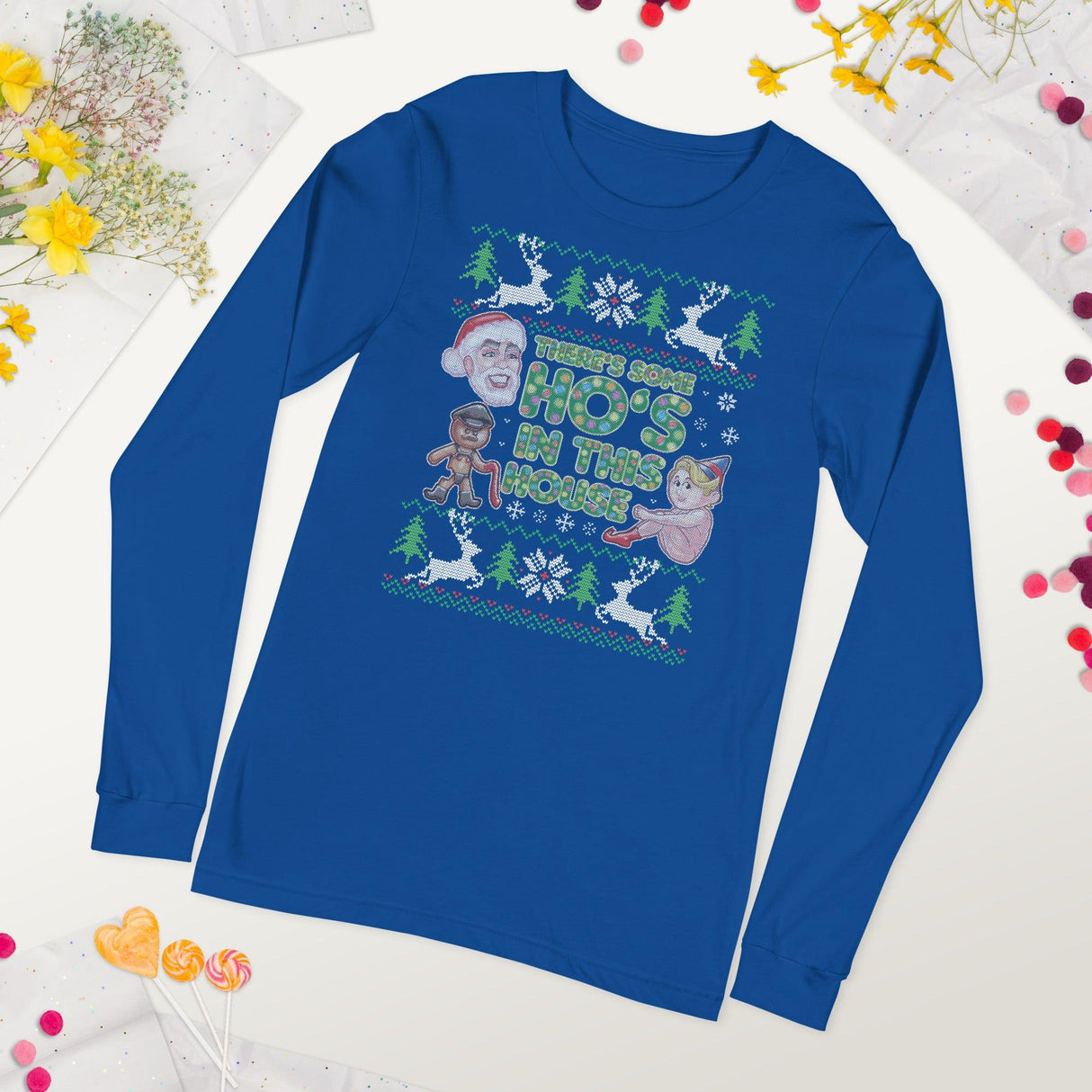 Hos In This House (Ugly Christmas)-T-Shirts-Swish Embassy