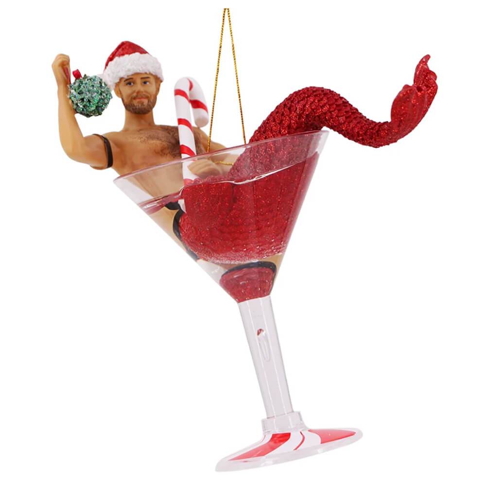 Mistletoe Santa (Ornament)-Ornament-Swish Embassy