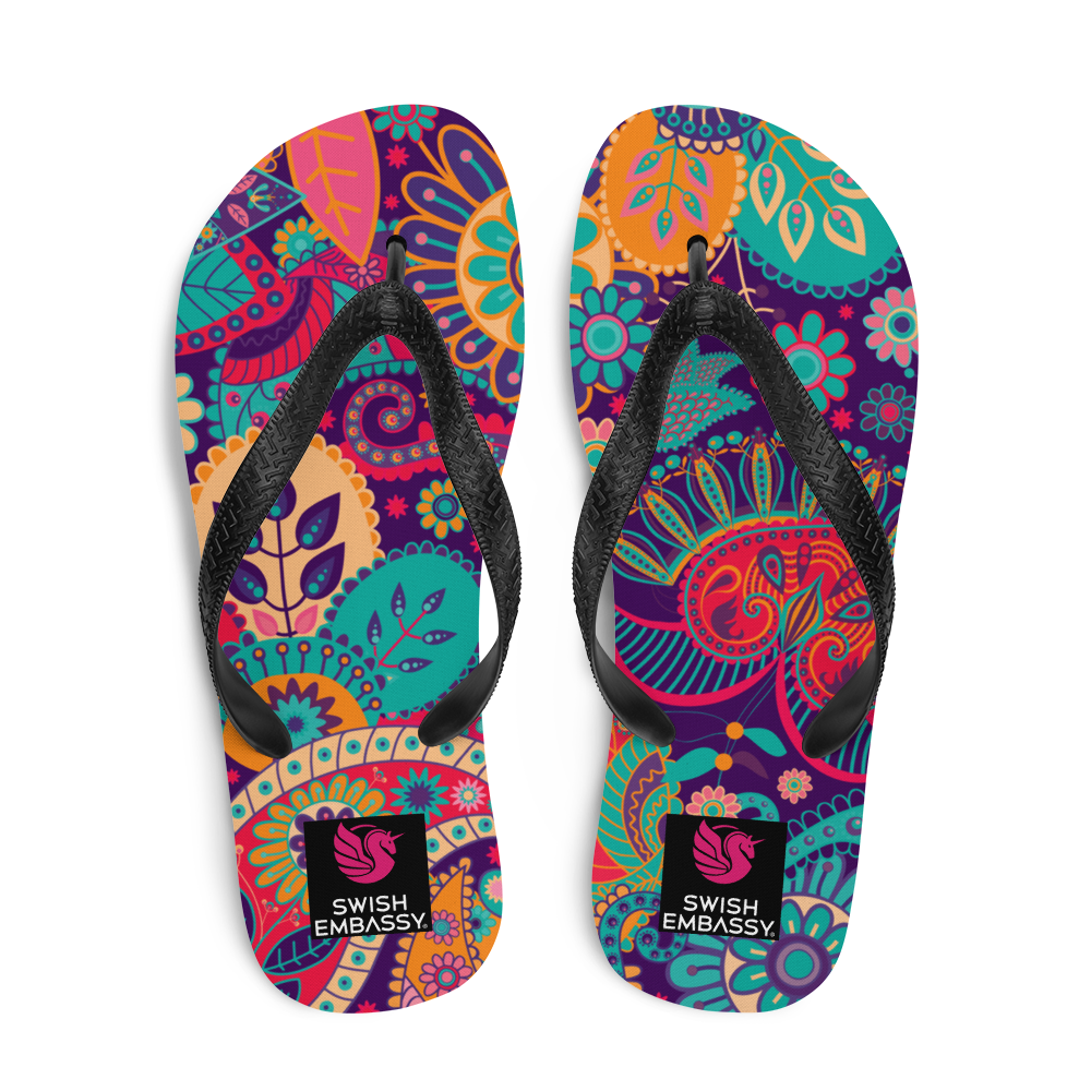 Paisley (Flip Flops)-Flip Flops-Swish Embassy