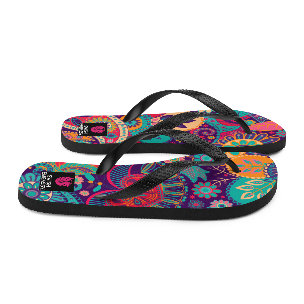 Paisley (Flip Flops)-Flip Flops-Swish Embassy