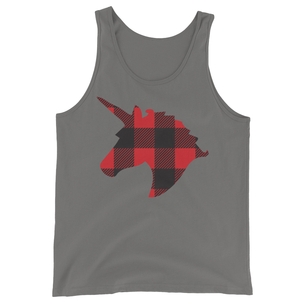 Plaid Unicorn (Tank Top)-Tank Top-Swish Embassy