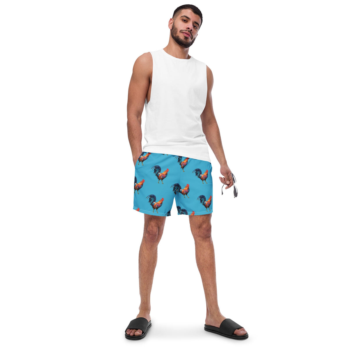 Polygon Rooster (Swim Trunks)-Swim Trunks-Swish Embassy