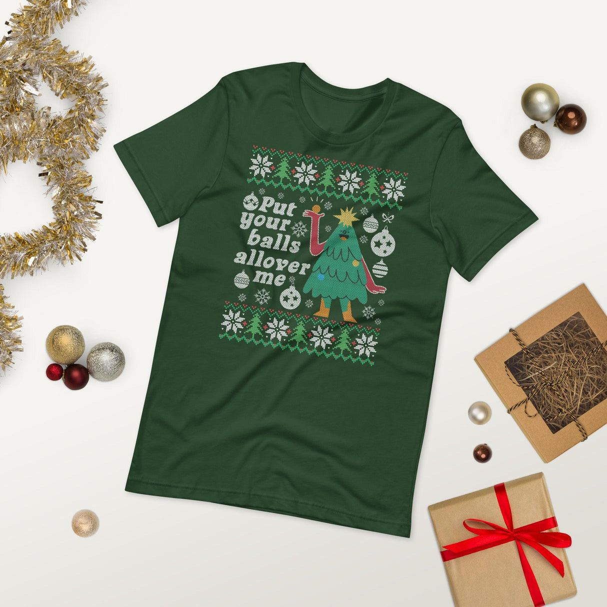 Put Your Balls (Ugly Christmas)-T-Shirts-Swish Embassy