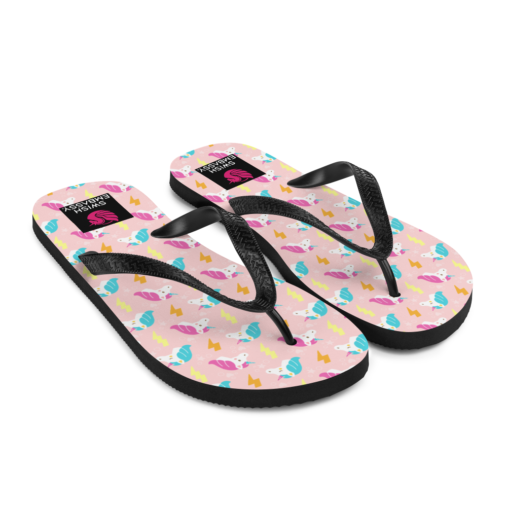 Unicorn Thunder (Flip Flops)-Flip Flops-Swish Embassy