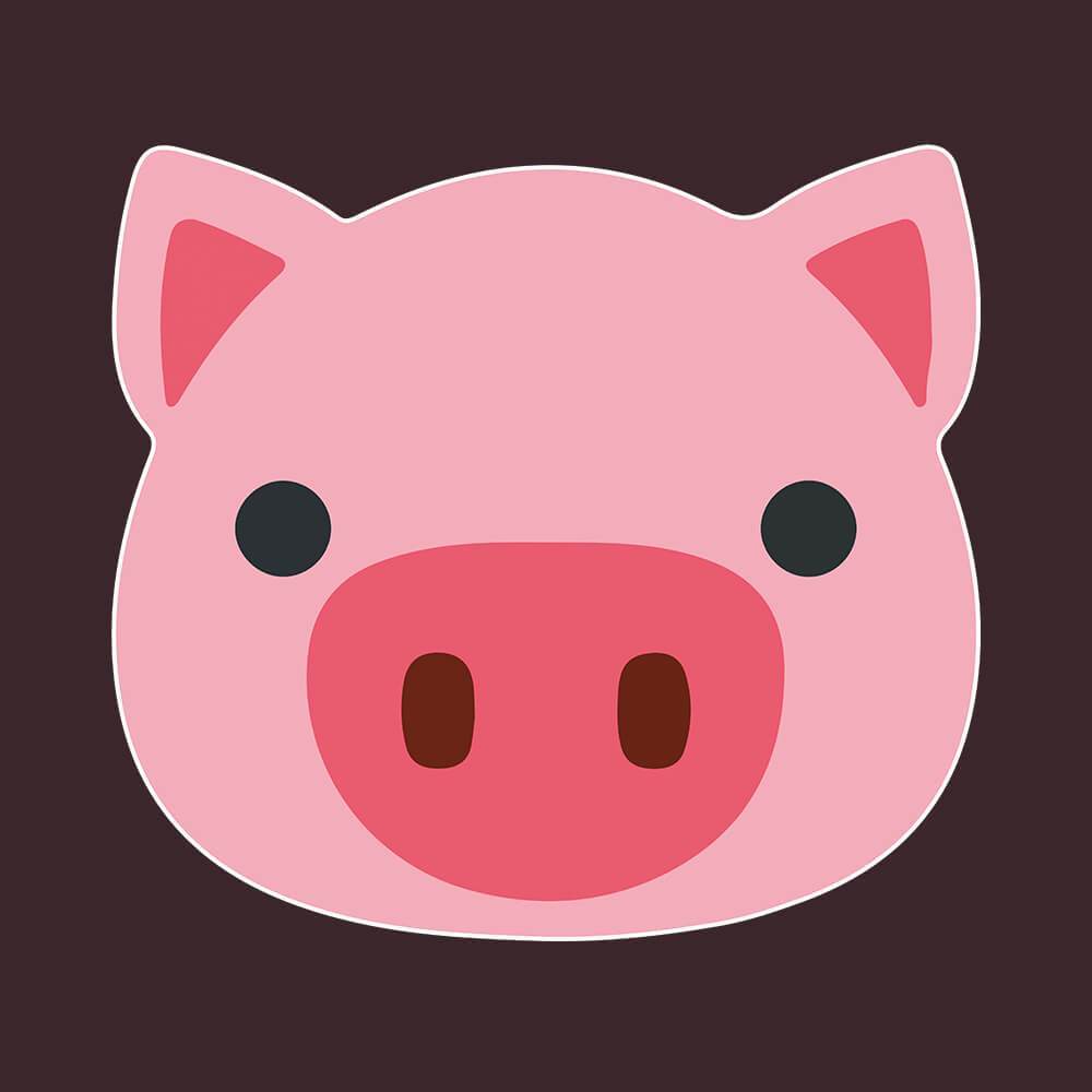 Flat Pig-T-Shirts-Swish Embassy