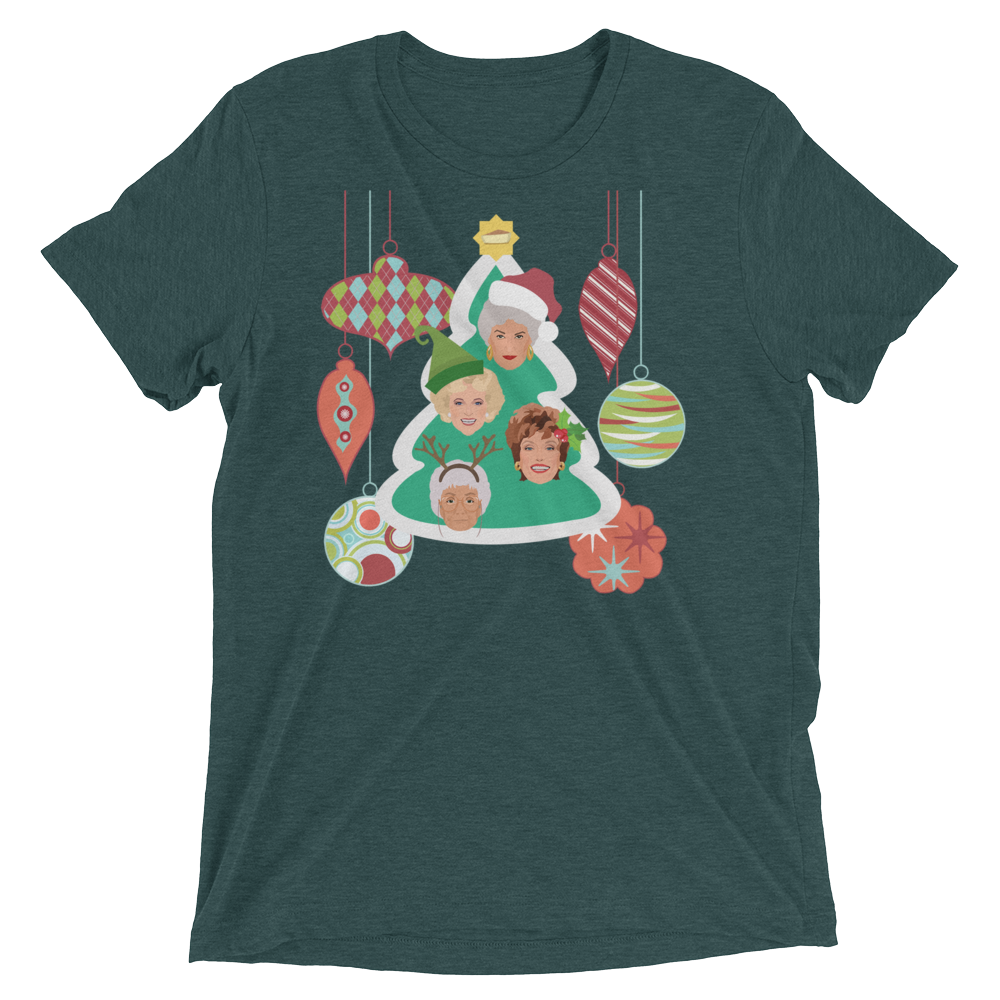 A Golden Christmas (Triblend)-Triblend T-Shirt-Swish Embassy